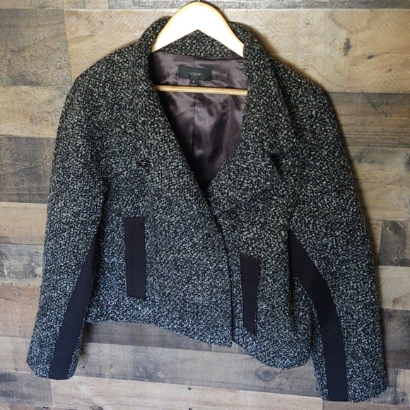 J.Crew cropped wool blend coat sz 14 women's - Picture 16 of 17